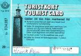 Tourist card for Storstockholms Lokaltrafik (SL), the front (1984)