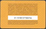 Travel card for Rīgas Satiksme, the back (2016)