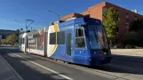 Tucson Sun Link with low-floor articulated tram 101 on e 2nd street (2024)