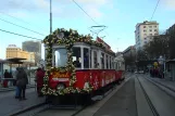 Vienna Oldtimer Tramway with railcar 4033 at Schwedenplatz (2014)