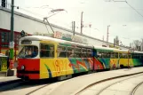 Vienna tram line 5  at Praterstern (2001)