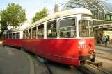 Vienna tram line 9 with articulated tram 4737 at Westbahnhof (2012)