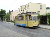 Woltersdorf tram line 87 with railcar 33 at Schleuse (2024)