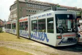 Würzburg extra line 1 with low-floor articulated tram 268 near Hauptbahnhof (1998)