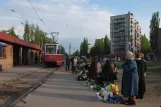 Yenakiieve tram line 1 with railcar 003 at Czeremuszky (seł. Watutina) (2011)