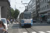 Zagreb extra line 8 with articulated tram 308 on Draškovićeva ulica (2008)