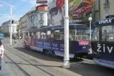 Zagreb railcar 444 on Trg bana Josipa Jelačića (2008)