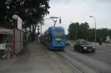 Zagreb tram line 11 with low-floor articulated tram 2232 close by Hondlova (2008)