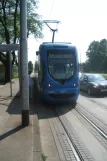 Zagreb tram line 12 with low-floor articulated tram 2204 near Hondlova (2008)