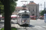 Zagreb tram line 13 with articulated tram 917 by Glavni Kolodvor (2008)