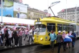 Zagreb tram line 13 with articulated tram 919 on Trg bana Josipa Jelačića (2008)