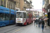 Zagreb tram line 17 with articulated tram 340 near Trg bana Josipa Jelačića (2008)