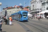 Zagreb tram line 17 with low-floor articulated tram 2231 on Trg bana Josipa Jelačića (2008)