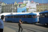 Zagreb tram line 6 with railcar 421 on Trg bana Josipa Jelačića (2008)