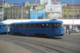 Zagreb tram line 6 with sidecar 838 on Trg bana Josipa Jelačića (2008)