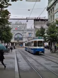 Zürich tram line 11 with articulated tram 2035 on Bahnhofstr. / HB (2021)