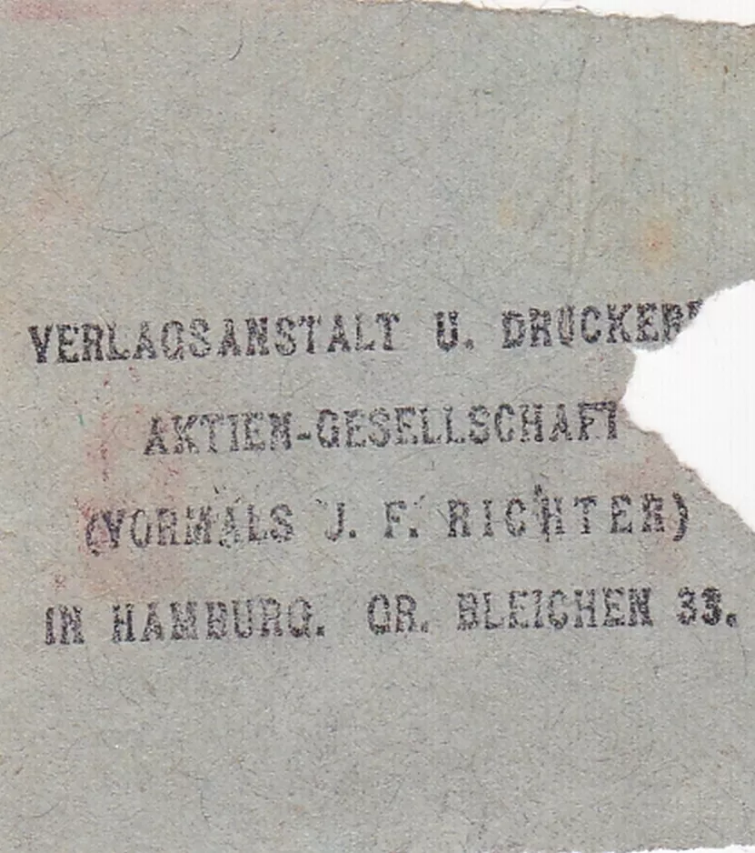 Adult ticket: The back F G
 (1920)