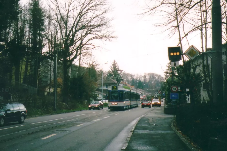 Berne regional line 6 with articulated tram 84 on Muristrasse (2006)