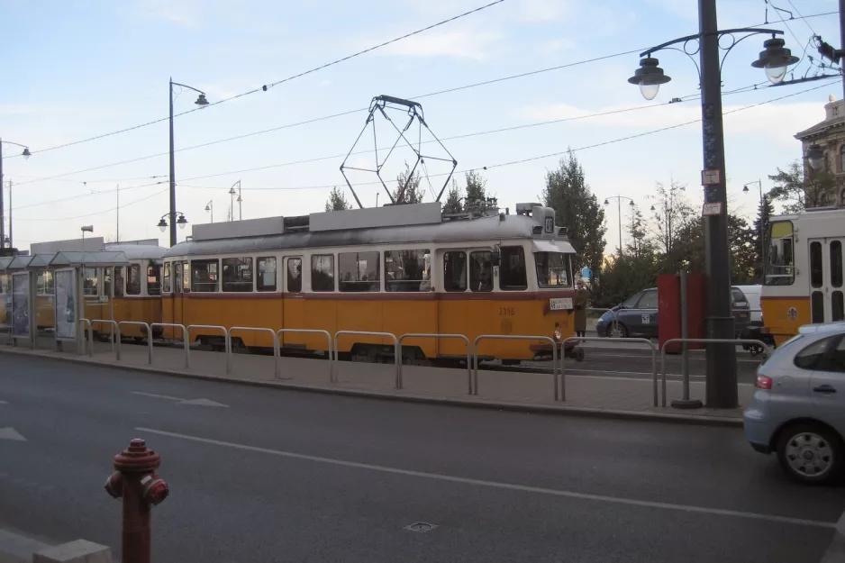 Budapest tram line 49 with railcar 3396 at Szent Gellért tér - Műegyetem M (2006)