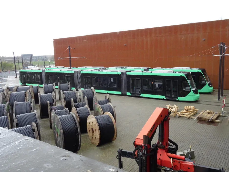 Copenhagen light rail car 106 at Control and Maintenance Center (2024)