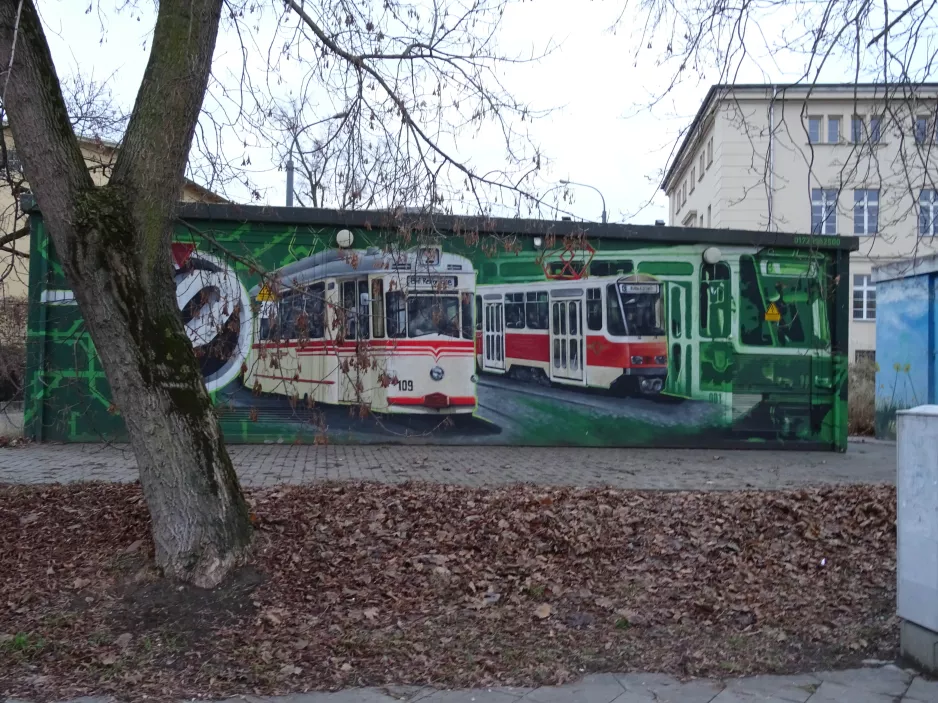 Drawing: Potsdam museum tram 109 by S Hauptbahnhof (2018)