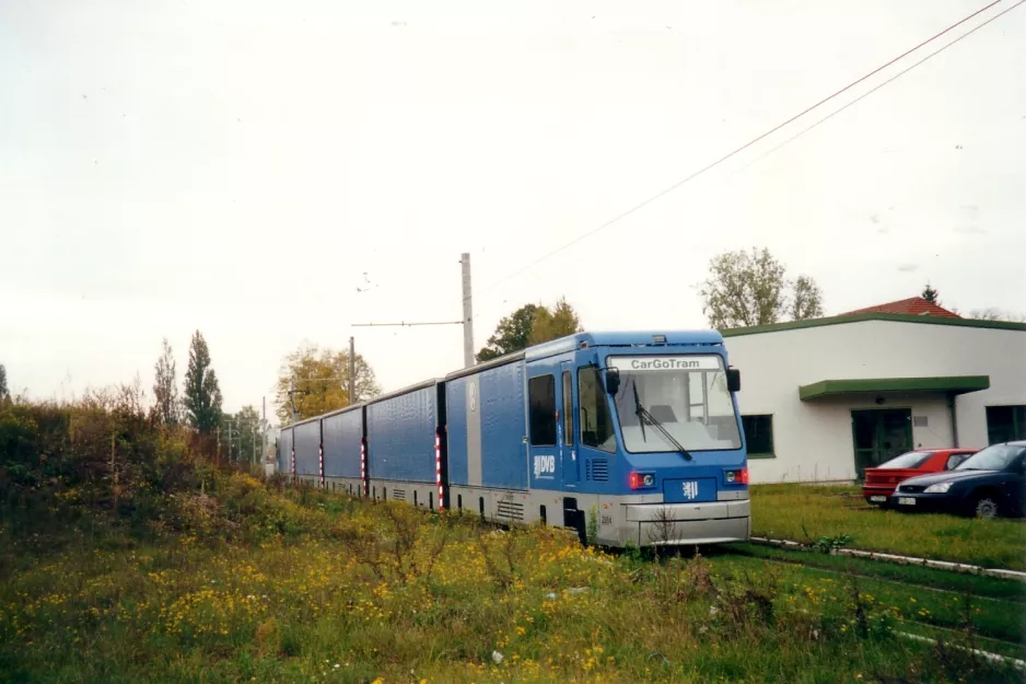 Dresden CarGoTram with motor freight car 2005 near Volkswagenwerke Logistik-zentrum (2002)