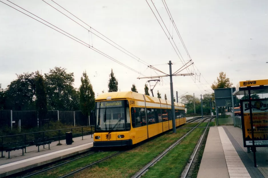 Dresden low-floor articulated tram 2719 at Semmelweisstr. (2002)