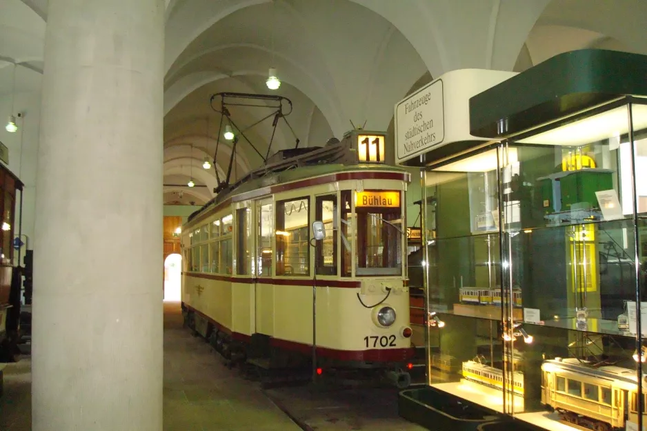 Dresden railcar 1702 on Verkehrsmuseum (2011)