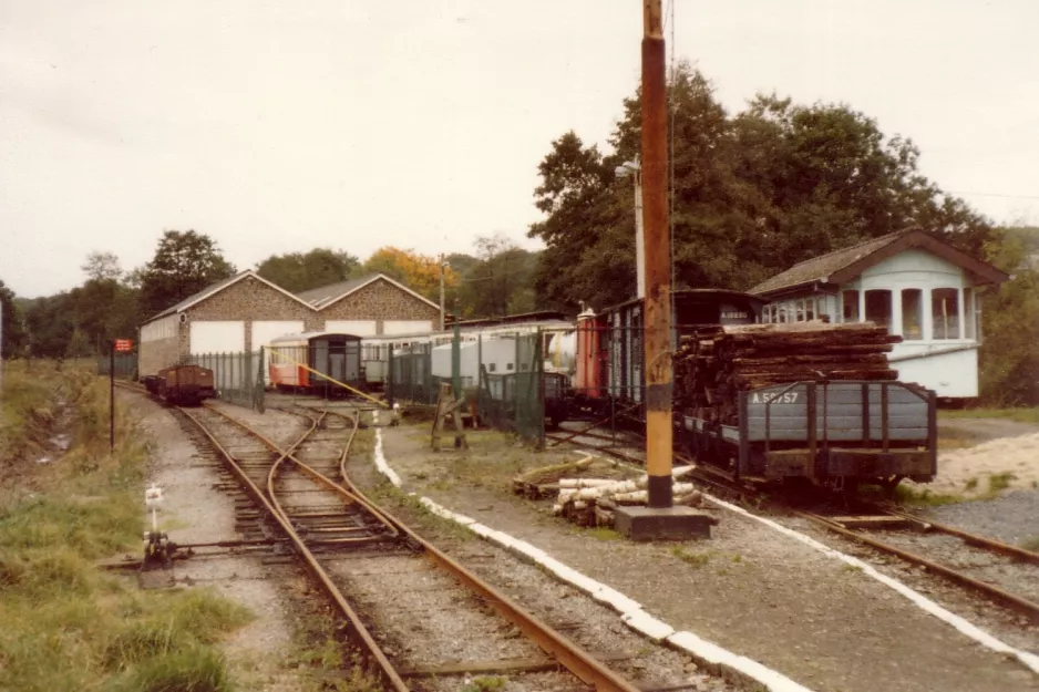 Érezée freight car A.50757 in front of Tramway Touristique de l'Aisne (1981)