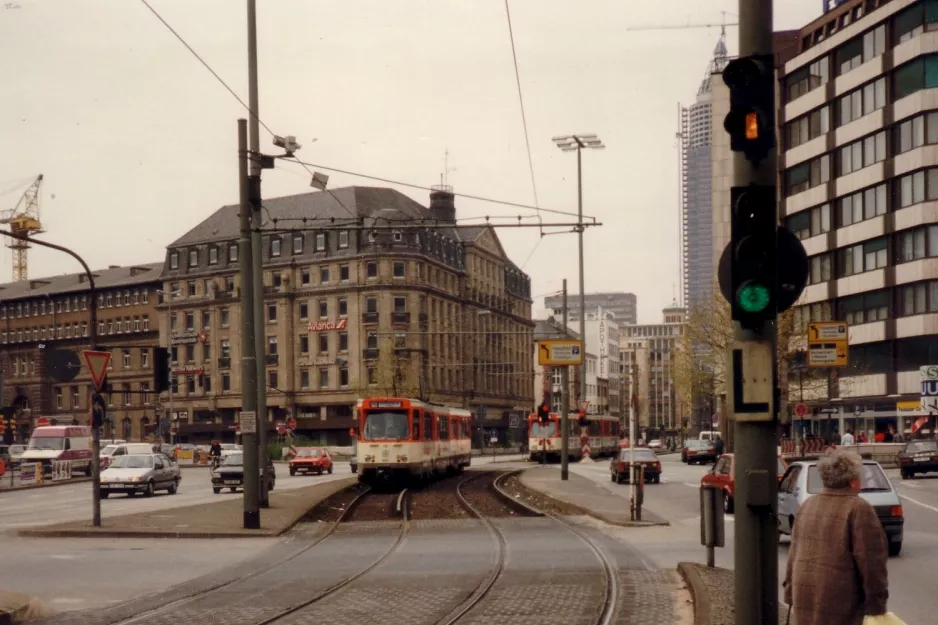 Frankfurt am Main tram line 16  close by Hauptbahnhof (1990)