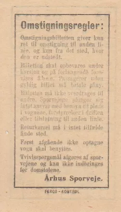 Free pass for Tram Museum Skjoldenæsholm, the back (2021)