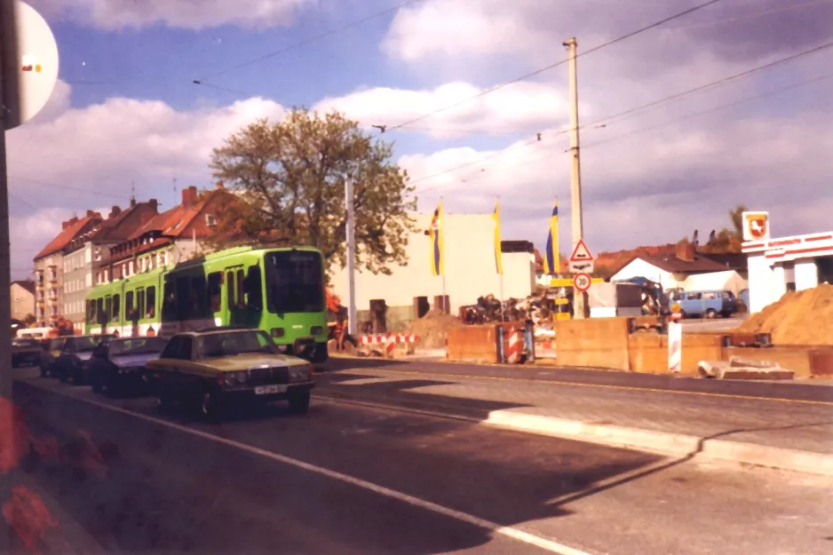 Hannover tram line 1  near Peiner Str. (1990)