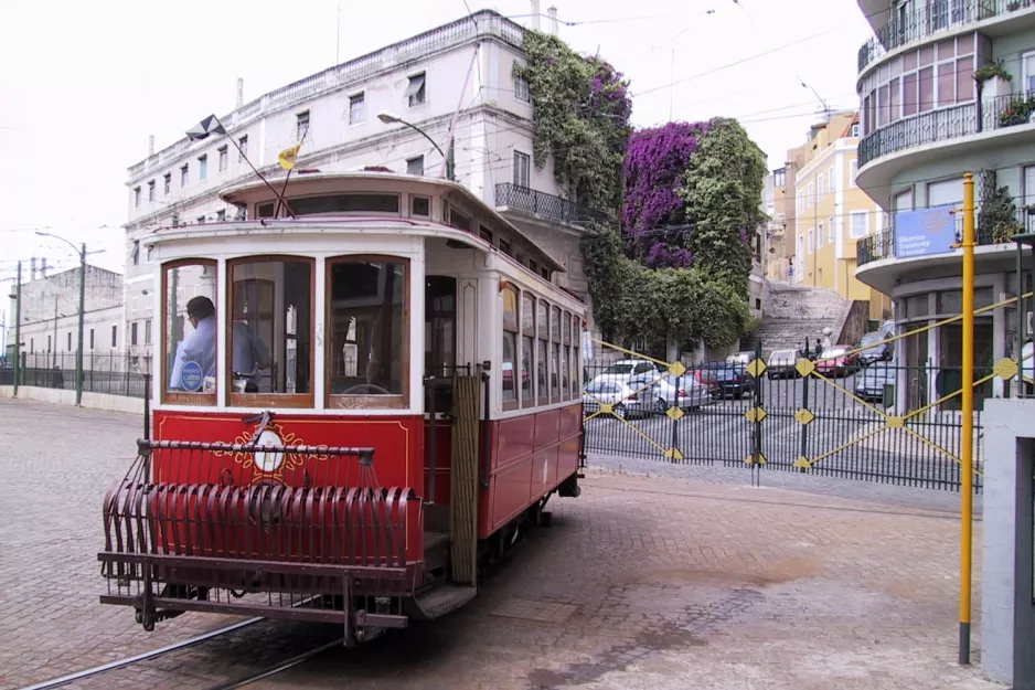 Lisbon Museu da Carris with railcar 1 at R. 1º de Maio (2003)