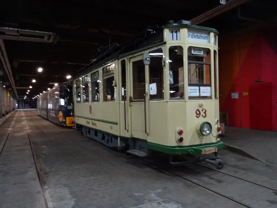 Mainz museum tram 93 inside Kreyßigstraße (2024)