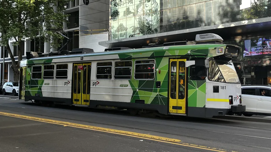 Melbourne railcar 181 on Elizabeth Street (2024)