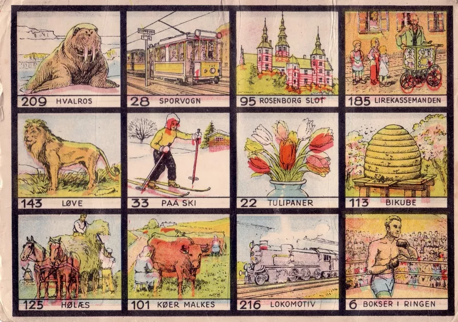 Picture lottery: Game board with tram
(1930)