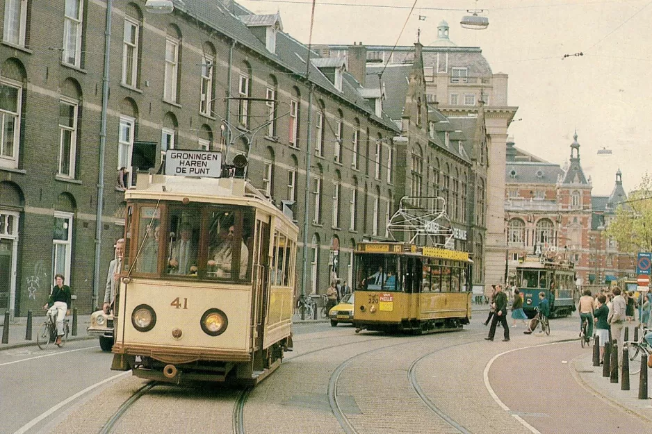 Postcard: Amsterdam railcar 41 close by Leidseplein (1981)