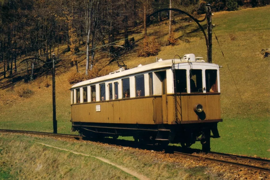 Postcard: Bolzano Rittnerbahn 160 with railcar 2 near Rappmannsbichl (1982)