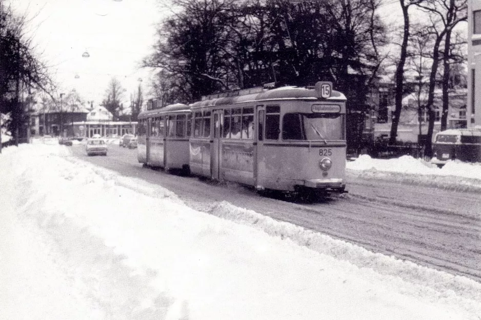 Postcard: Bremen tram line 15 with railcar 825 near Am Stern (1960-1969)