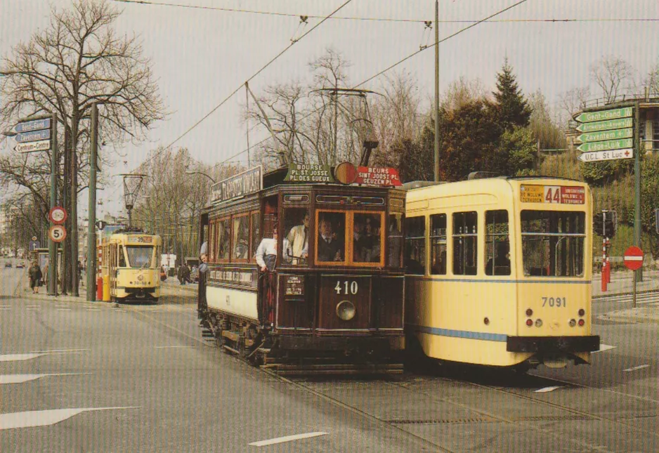 Postcard: Brussels tram line 39  on Avenue de Tervueren / Tervurenlaan (1985)