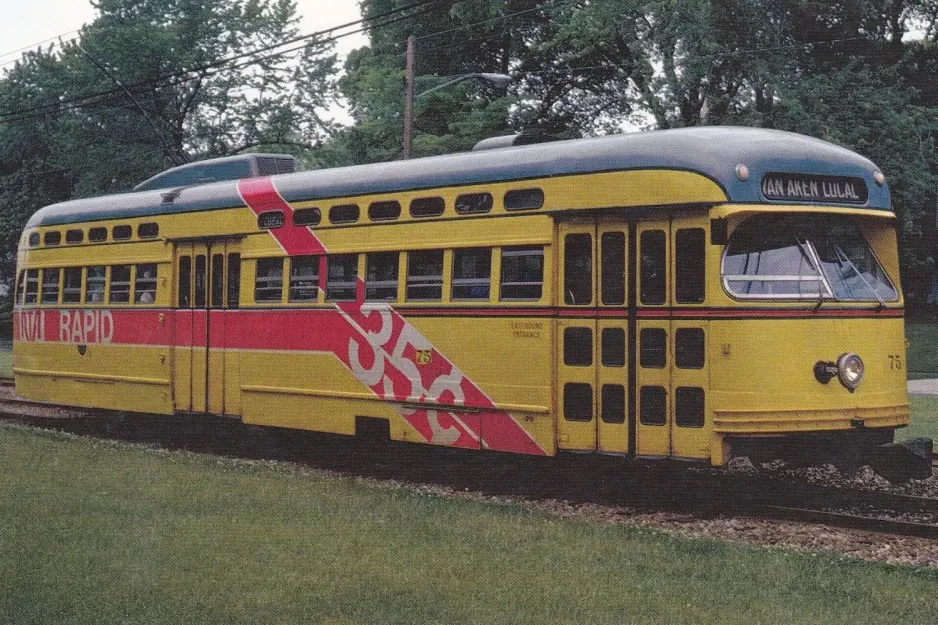 Postcard: Cleveland railcar 75 (1976)