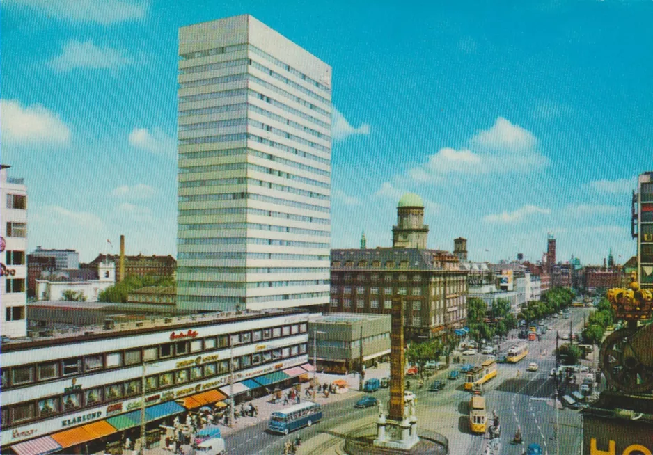 Postcard: Copenhagen tram line 15  on Vesterbrogade (1961)