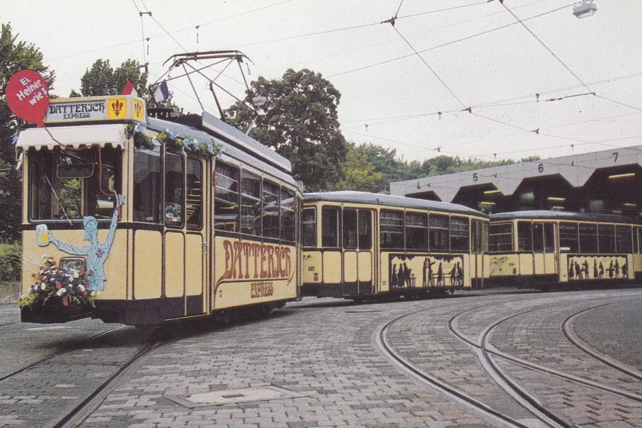 Postcard: Darmstadt museum tram 17 by HEAR mobilo Böllenfalltor (1987)