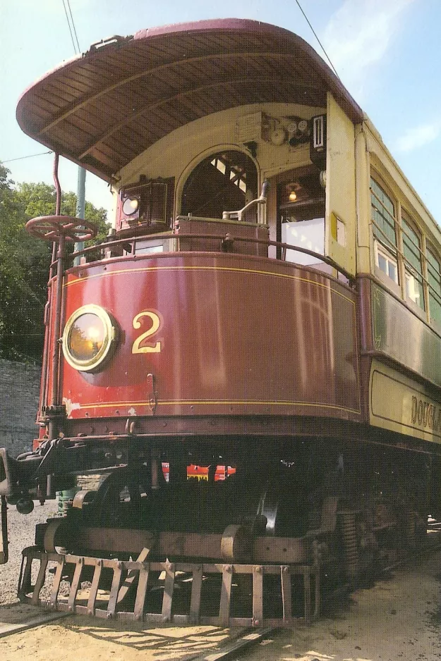 Postcard: Douglas, Isle of Man railcar 2 near Derby Castle (2000)