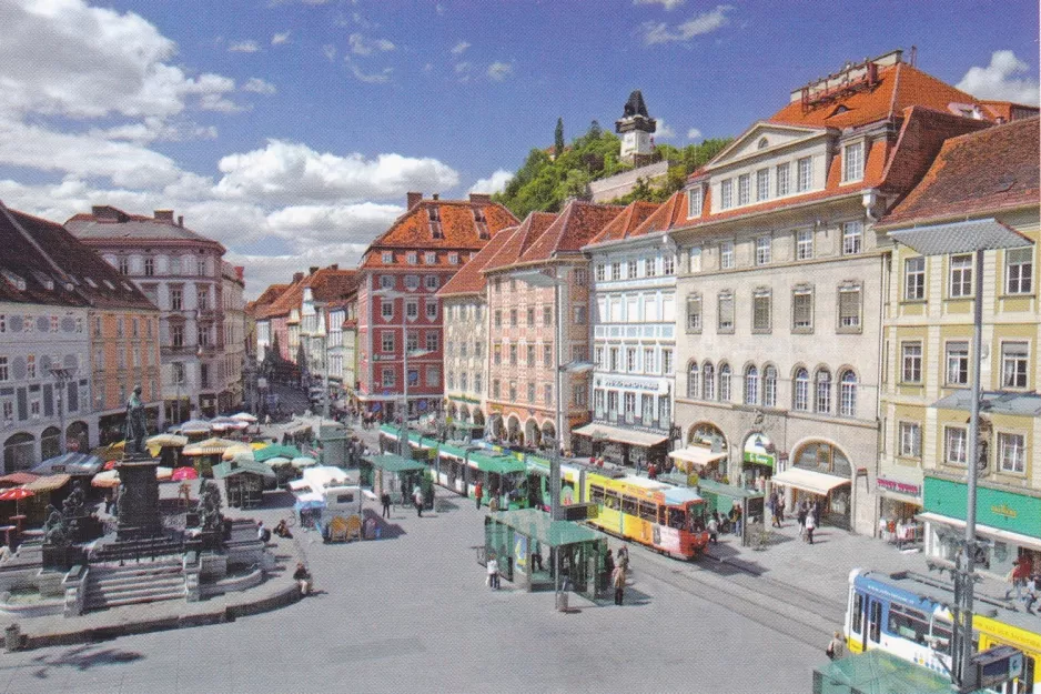 Postcard: Graz on Hauptplatz / Congress (1995)