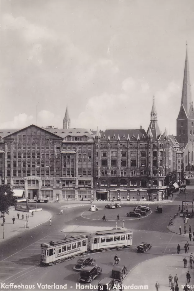 Postcard: Kaffeehaus Vaterland - Hamburg 1, Alsterdamm (1931)