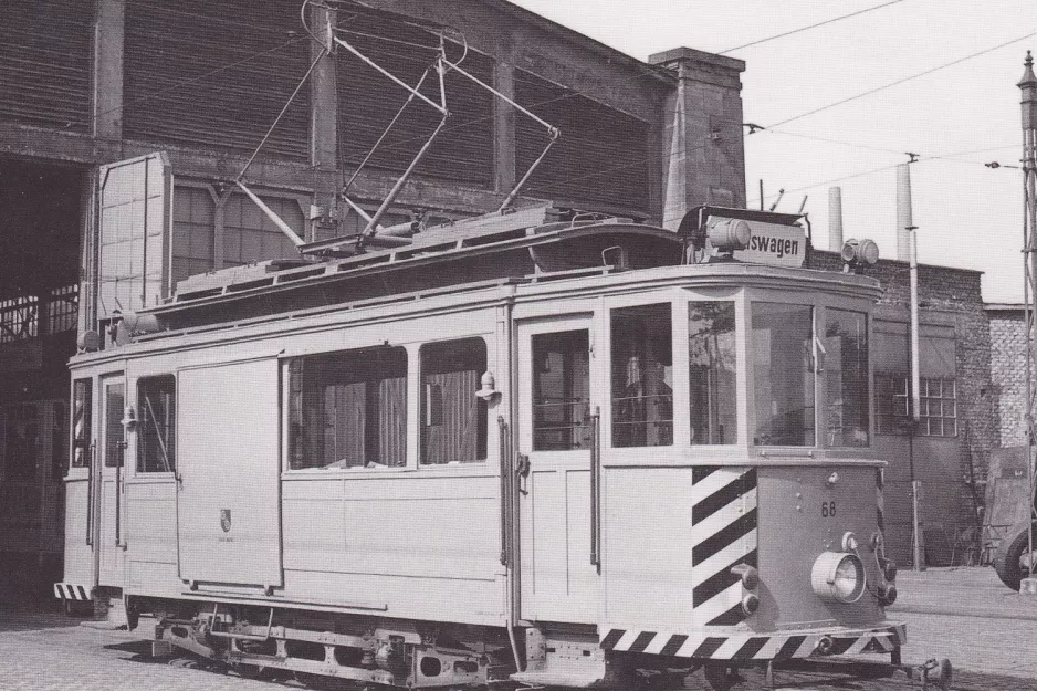 Postcard: Mainz service vehicle 68 at Kreyßigstraße (1966)