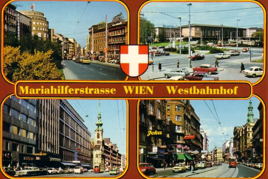 Postcard: Mariahilferstrasse WIEN Westbahnhof
 (1965)