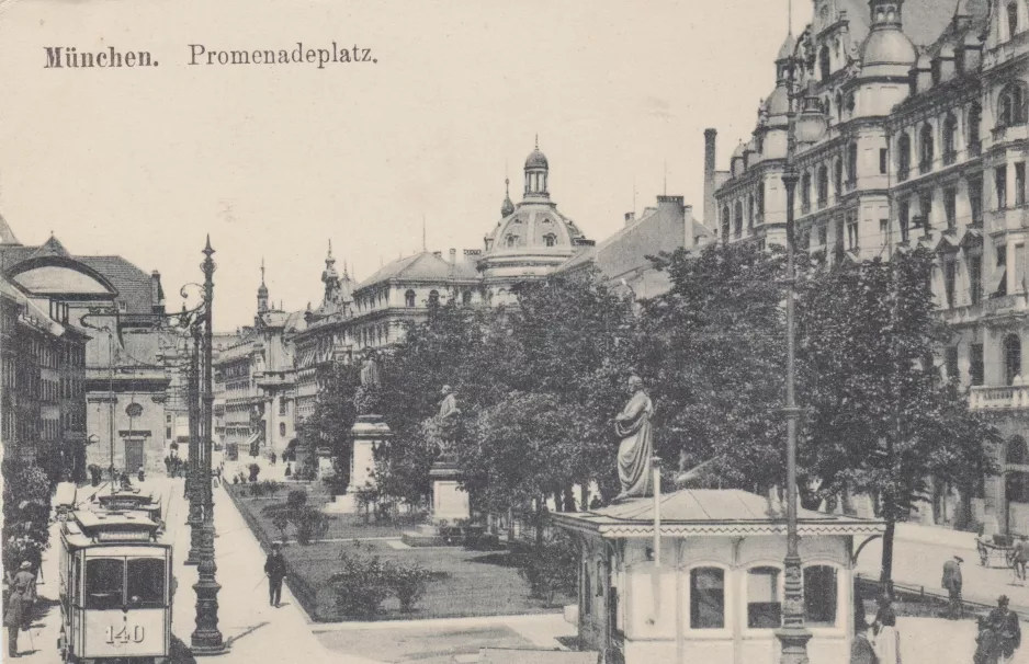 Postcard: München. Promenadeplatz. (1912)