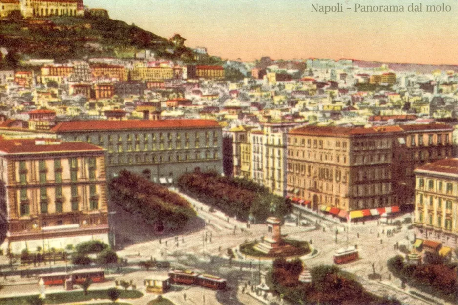 Postcard: Naples at Garibaldi - Umberto I (1920)